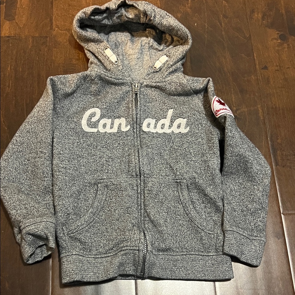Canada Kids Charcoal Zip-Up Hoodie